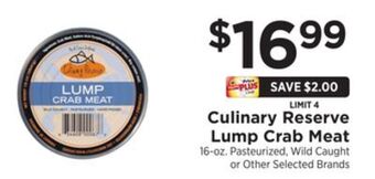 ShopRite Lump crab meat offer