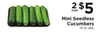 ShopRite Mini seedless cucumbers offer