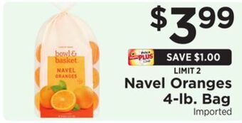 ShopRite Navel oranges 4-lb. bag offer