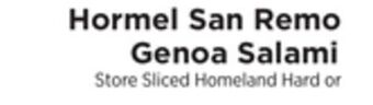 ShopRite San remo genoa salami offer