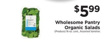 ShopRite Organic salads offer