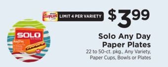 ShopRite Any day paper plates offer
