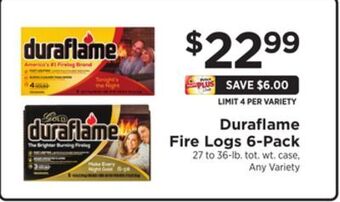 ShopRite Fire logs 6-pack offer