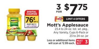 ShopRite Applesauce offer