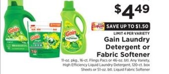 ShopRite Laundry detergent or fabric softener offer