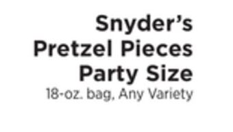 ShopRite Pretzel pieces party size offer