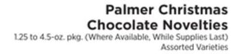 ShopRite Christmas chocolate novelties offer