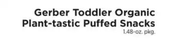 ShopRite Toddler organic plant-tastic puffed snacks offer