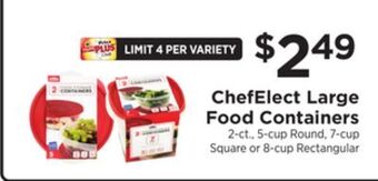 ShopRite Large food containers offer