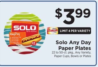 ShopRite Paper plates offer