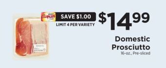 ShopRite Domestic prosciutto offer