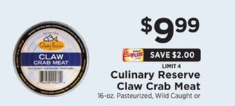 ShopRite Claw crab meat offer
