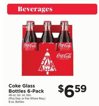 ShopRite Glass bottles 6-pack offer