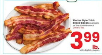 Albertsons Platter Style Thick Sliced Bacon offer