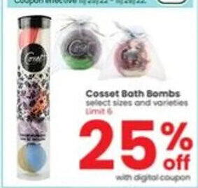 Albertsons Cosset Bath Bombs offer