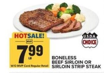 Food Lion Boneless Beef Sirloin or Sirloin Strip Steak offer