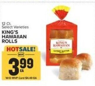 Food Lion King's Hawaiian Rolls 12 ct. offer