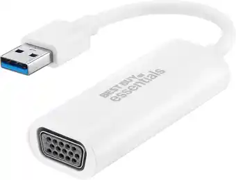 Best Buy Best buy essentials™ - usb to vga adapter - white offer