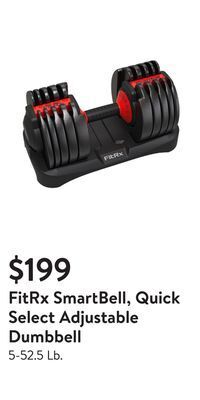 Walmart Fitrx smartbell, quick select adjustable dumbbell offer