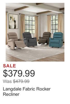 Costco Langdale fabric rocker recliner offer