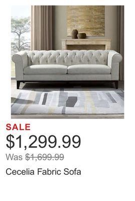 Costco Cecelia fabric sofa offer
