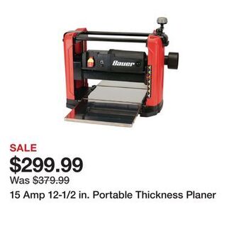 Harbor Freight Tools 15 amp 12-1/2 in. portable thickness planer offer