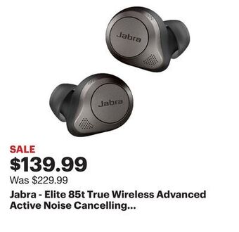 Best Buy Jabra - elite 85t true wireless advanced active noise cancelling earbuds - titanium black offer