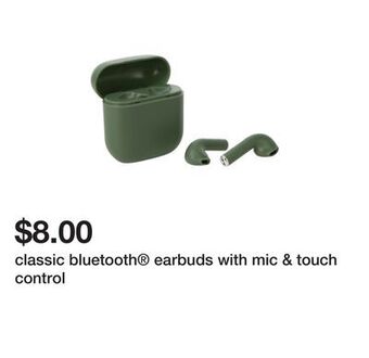 Five Below Classic bluetooth® earbuds with mic & touch control offer