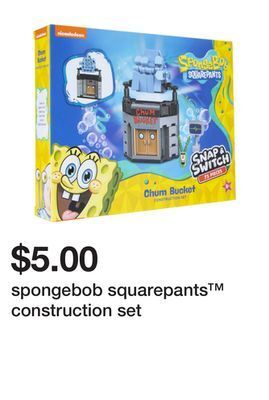Five Below Spongebob squarepants™ construction set offer