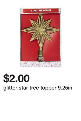 Five Below Glitter star tree topper 9.25in offer