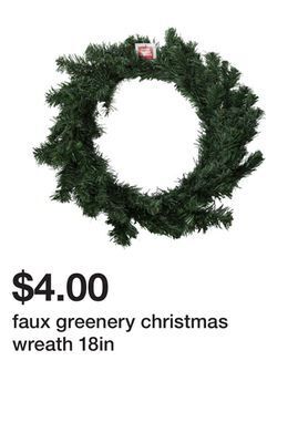 Five Below Faux greenery christmas wreath 18in offer