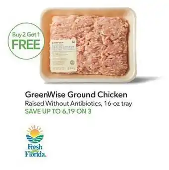 Publix GreenWise Ground Chicken 16-oz. offer