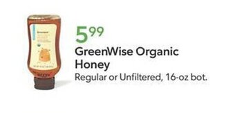 Publix GreenWise Organic Honey 16-oz. bot. offer