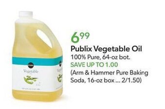 Publix Publix Vegetable Oil 100% Pure, 64-oz. bot. offer