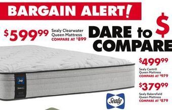 Big Lots Sealy clearwater queen mattress offer