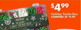 Big Lots Holiday tackle box offer