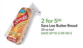 Publix Sara Lee Butter Bread offer