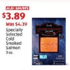 Aldi Specially Selected Cold Smoked Salmon 3 oz. offer