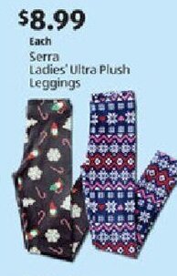Aldi Serra Ladies' Ultra Plush Leggings offer
