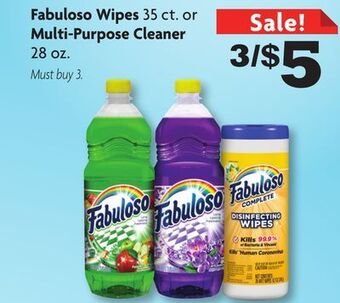 Family Dollar Fabuloso wipes 35 ct. or multi-purpose cleaner 28 oz. offer
