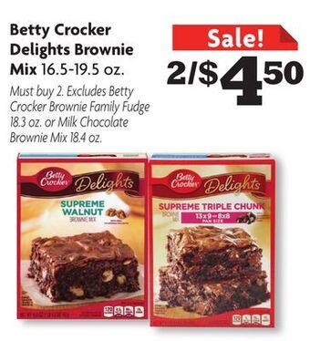 Family Dollar Betty crocker delights brownie mix offer