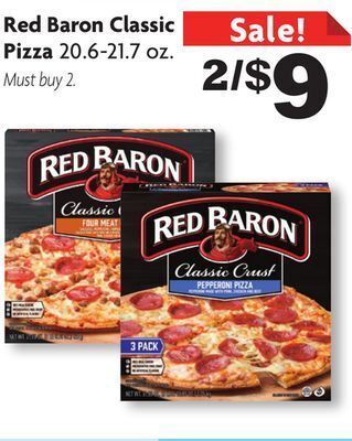 Family Dollar Red baron classic pizza offer