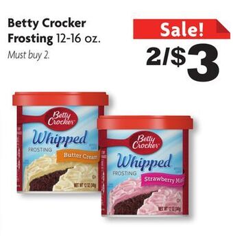 Family Dollar Betty crocker frosting offer