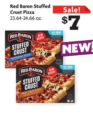 Family Dollar Red baron stuffed crust pizza offer
