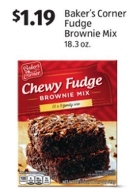 Aldi Baker's corner fudge brownie mix offer