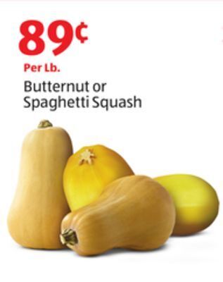 Aldi Butternut or spaghetti squash offer
