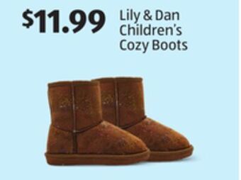 Aldi Lily & dan children's cozy boots offer