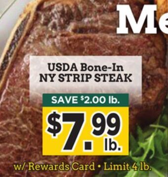 Dearborn Market Usda bone-in ny strip steak offer