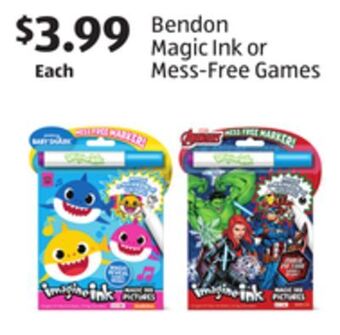 Aldi Bendon magic ink or mess-free games offer