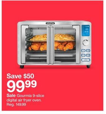 Target Gourmia 9-slice digital air fryer oven offer
